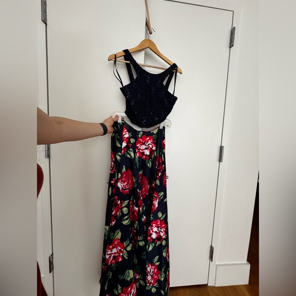 City Triangles Navy Blue Sequin Maxi Dress - Picture 3 of 3